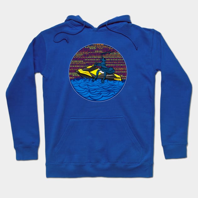 Ants on SeaDoos - Script Hoodie by rt-shirts